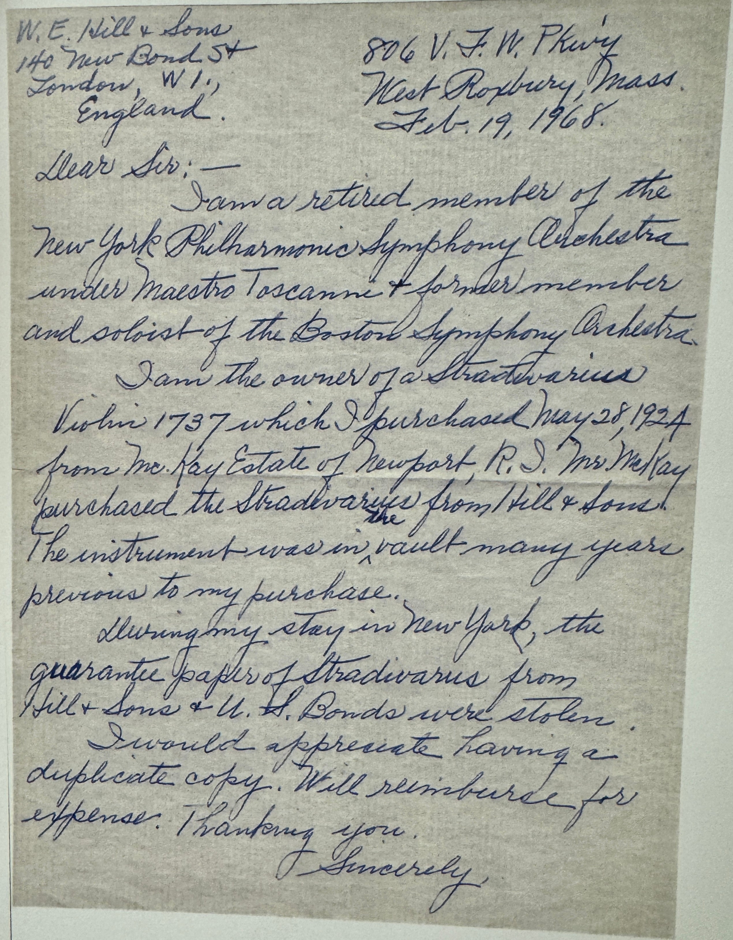 Antonio Stradivari, Cremona, 1737, the 'McKay'